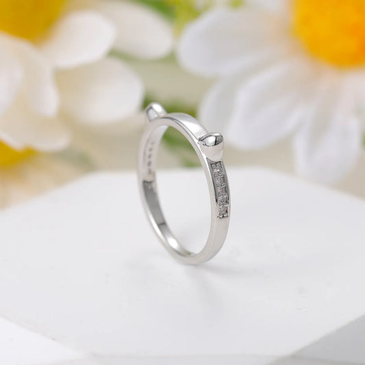 bague personnalisée gravée nom de chat 
