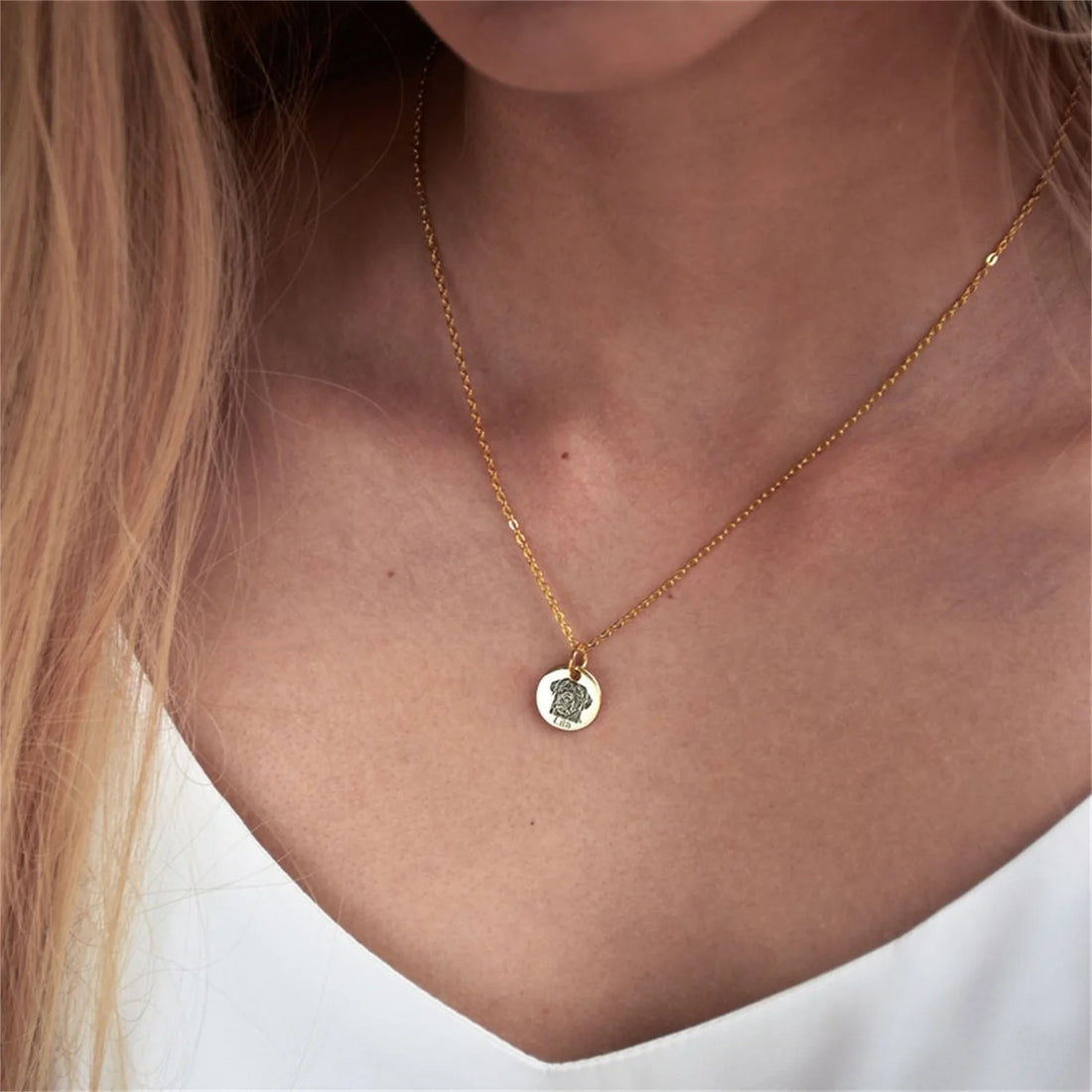 collier gravé chien