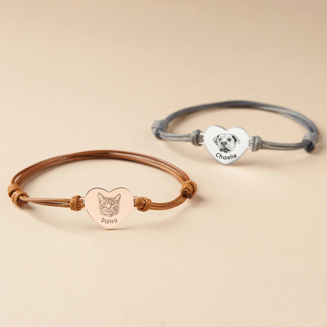 Bracelet personnalisé avec gravure animal | My Bestpet™ HARTY en acier inoxydable