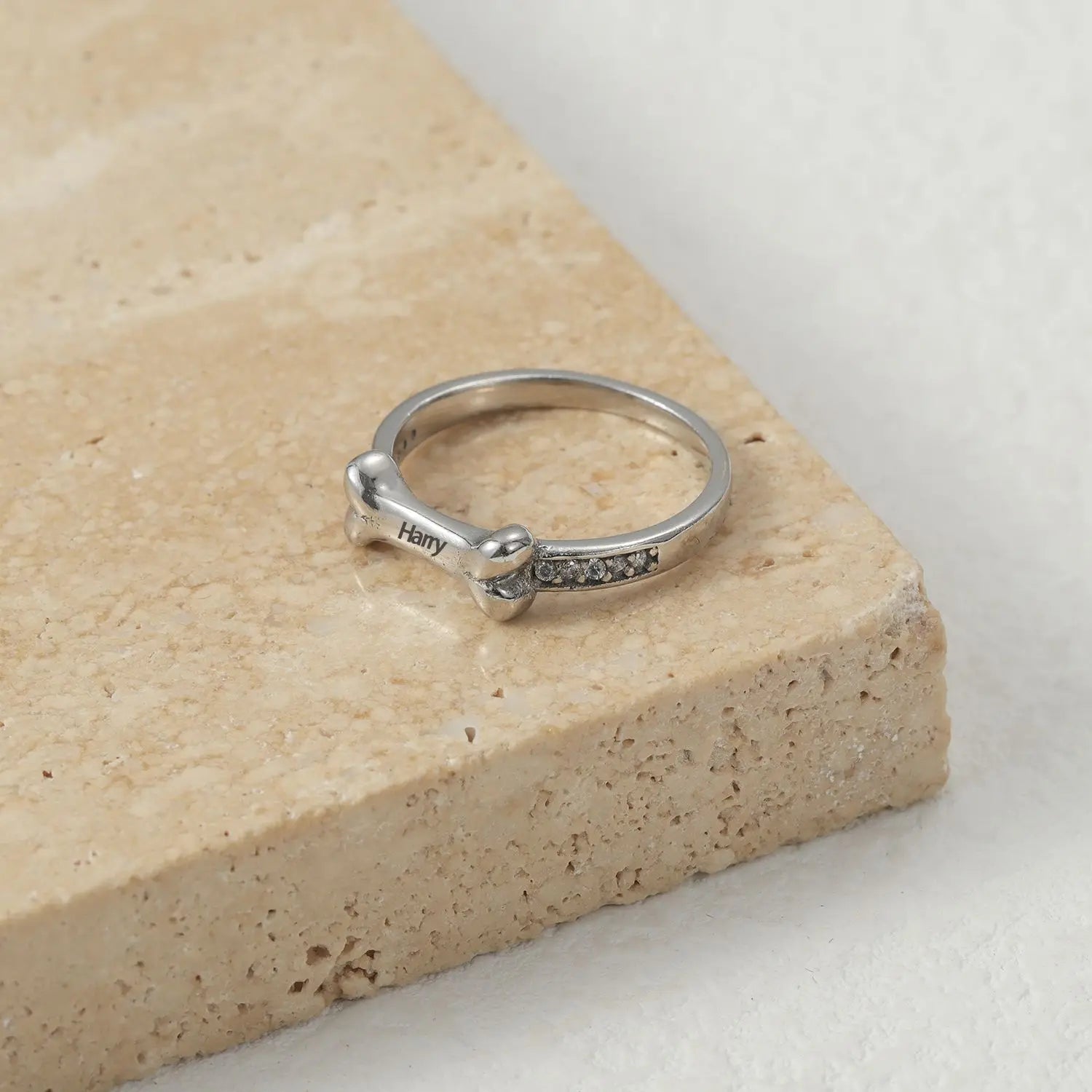 bague personnalisée nom chien 